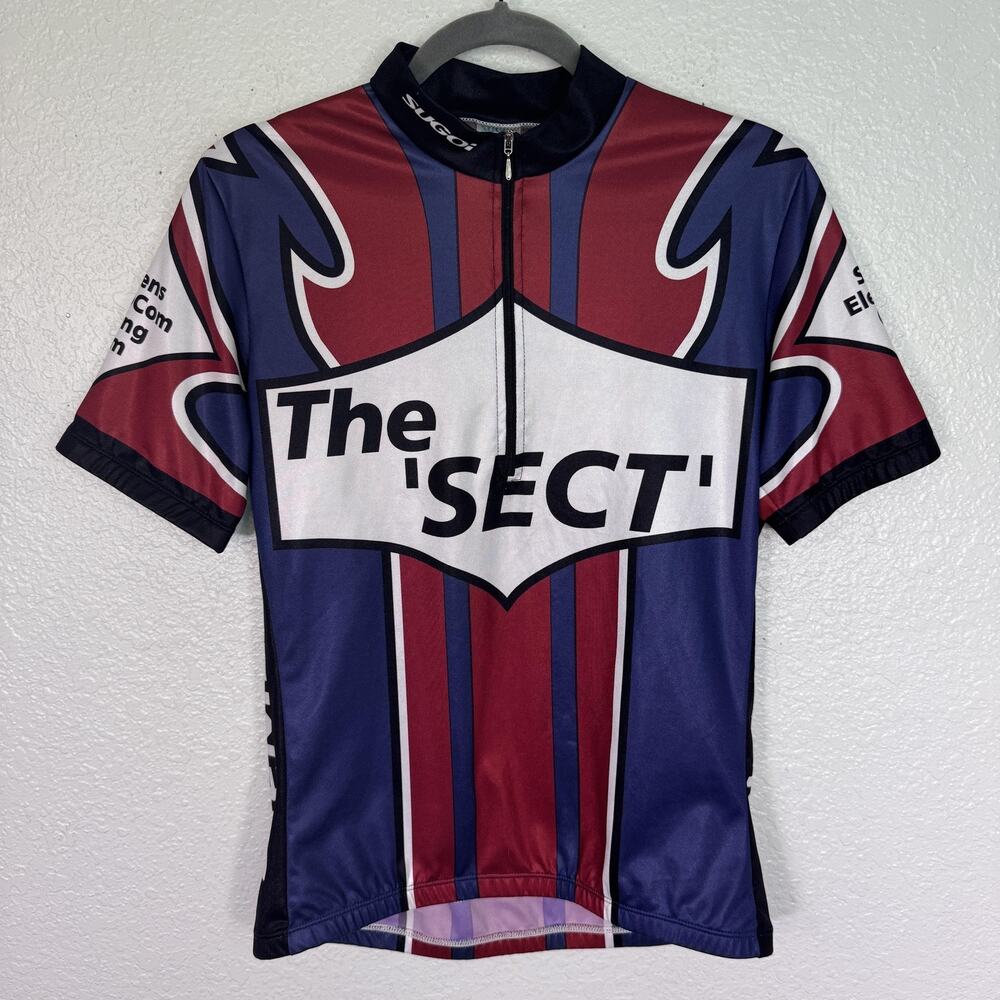 Sugoi Cycling Jersey Mens Medium The 'SECT' Siemens ElectroCom Half Zip Bike